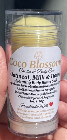 Coco Blossoms Oatmeal, Milk & Honey Hydrating Body Butter Stick