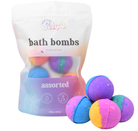 Small Batch Soaps Rainbow Bath Bomb Bag 5 Pack