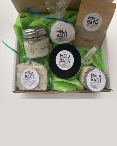Self care box with Scented Market Candle