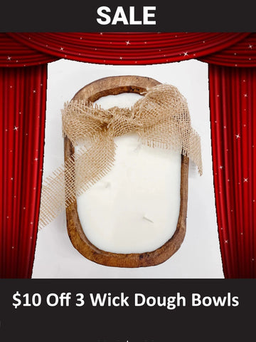 The Scented Market  3 Wick Dough Bowl