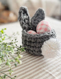 Bunny Basket by Sheepie Girl Knitted Items