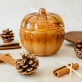 The Scented Market Orange Glass Pumpkin Soy Candle – Pumpkin Spice Cake