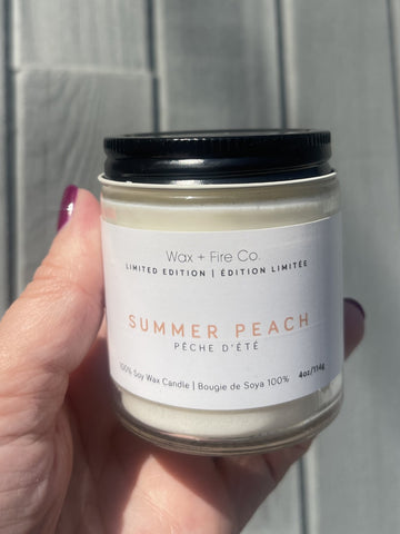 Wax + Fire Co Summer Peach Candle