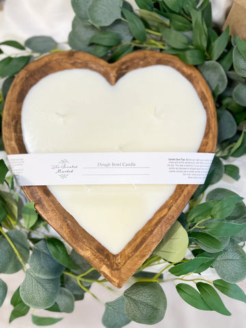 The Scented Market Heart Shaped Dough Bowl - But First Coffee Scent