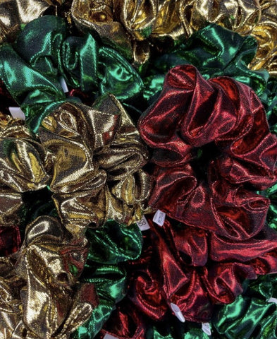 The Snug Bun Metallic Colour Festive Scrunchies